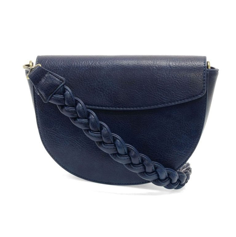 Navy Linda Crescent Crossbody Bag - Merry PigletsJoy Susan