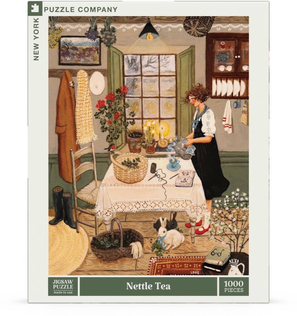 Nettle Tea 1000 Piece Puzzle - Merry PigletsNew York Puzzle Company