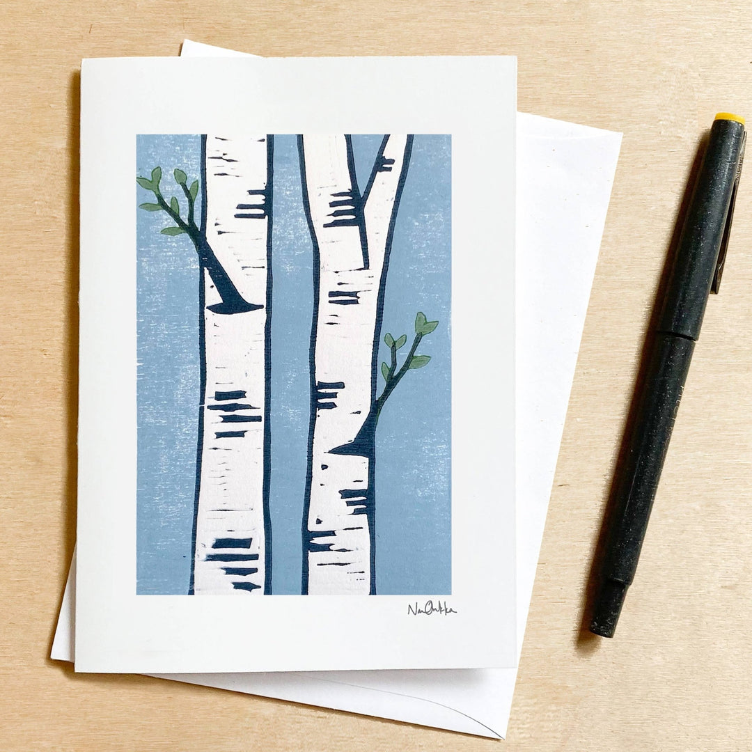 New Growth Greeting Card - Merry PigletsNan Onkka Prints