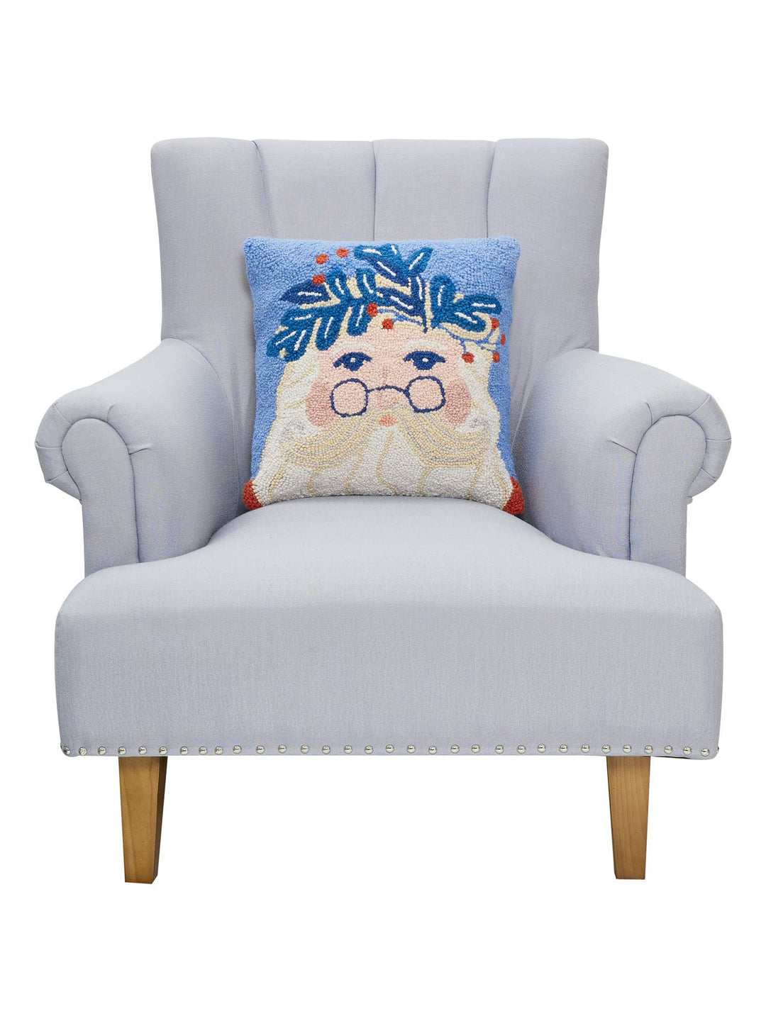 Nordic Santa Wool Hooked Pillow - Merry PigletsPeking Handicraft
