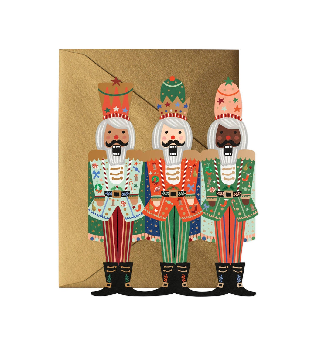Nutcracker Brigade Greeting Card - Merry PigletsRifle Paper Co.