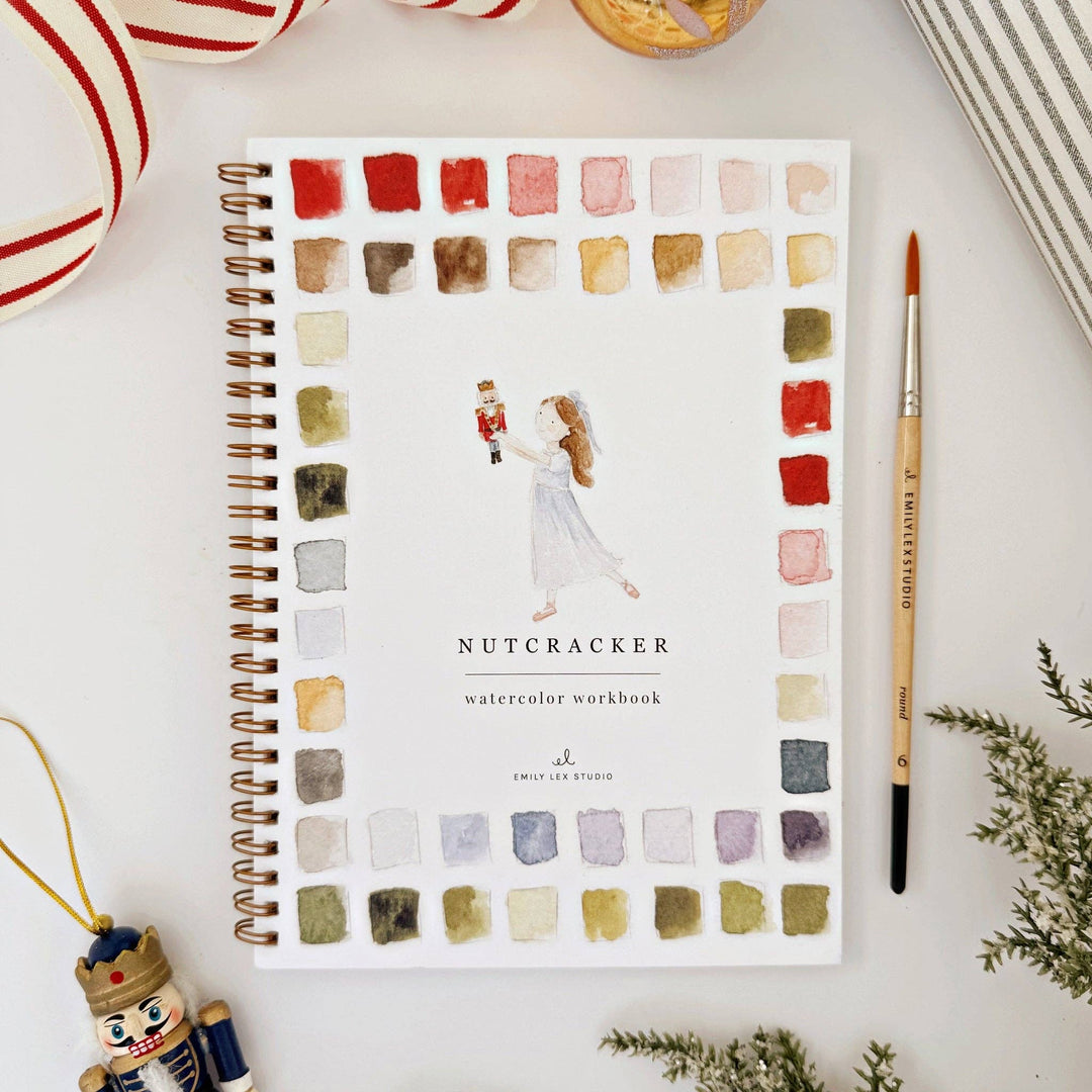 Nutcracker Watercolor Workbook - Merry Pigletsemily lex studio