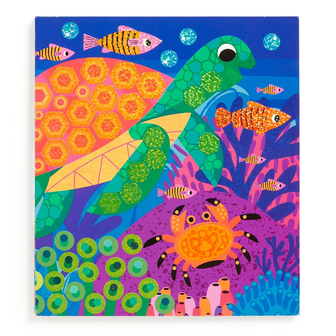 Ocean Life Sticker Sparkle Poster Activity Kit - Merry PigletsMerry Piglets