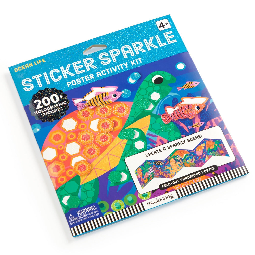 Ocean Life Sticker Sparkle Poster Activity Kit - Merry PigletsMerry Piglets