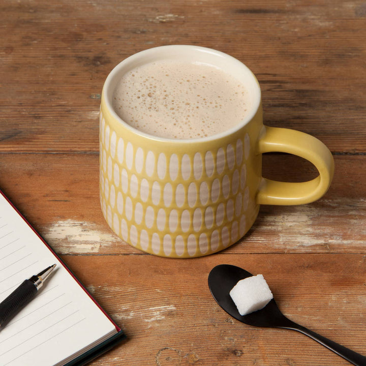 Ochre Imprint Stoneware Mug - Merry PigletsDanica Studio
