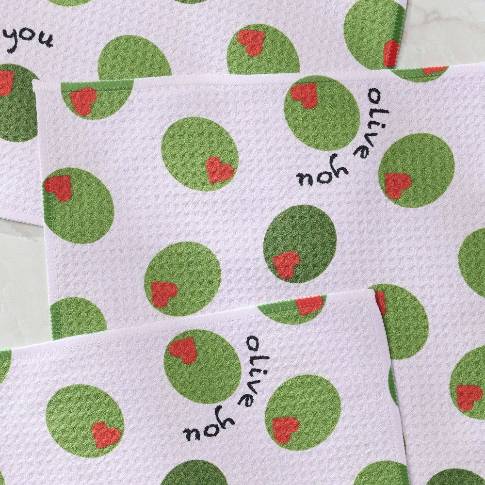 Olive You Dishcloth Set - Merry PigletsGeometry