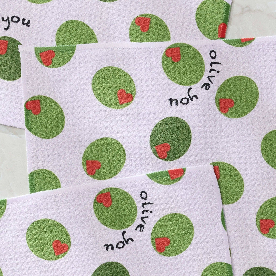 Olive You Dishcloth Set - Merry PigletsGeometry