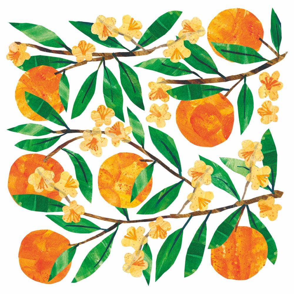 Orange Bloom Cocktail Napkins - Merry PigletsPaperproducts Design • Ambiente