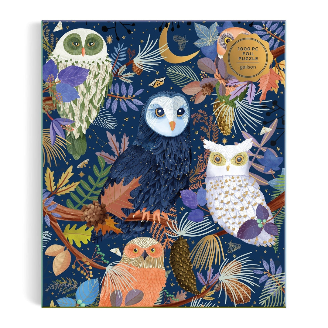 Owls at Dawn 1000 Piece Foil Puzzle - Merry PigletsGalison