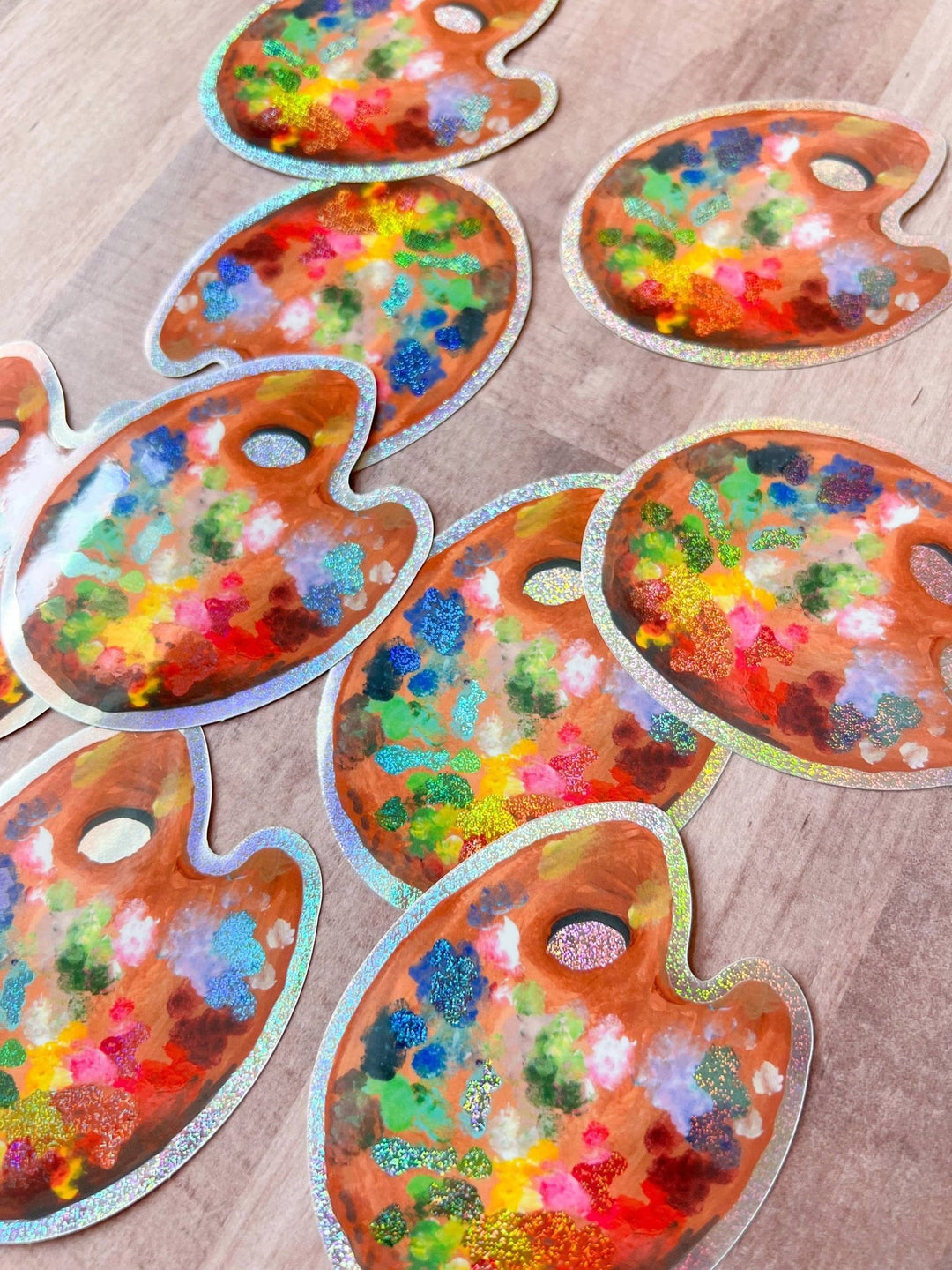 Painter's Palette Glitter Sticker - Merry PigletsKatie Daisy