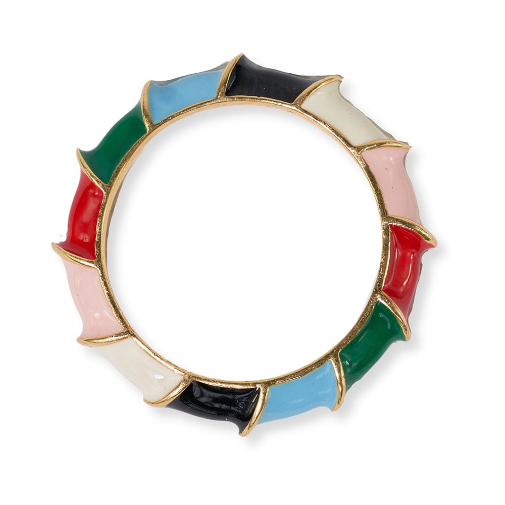 Colorblock Enamel Ring - Merry Piglets