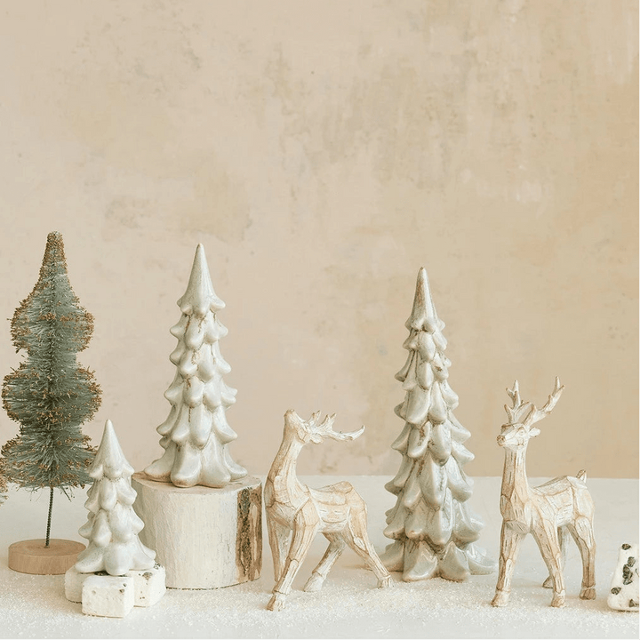 Pale Green Stoneware Tree - Merry Pigletscreative co op