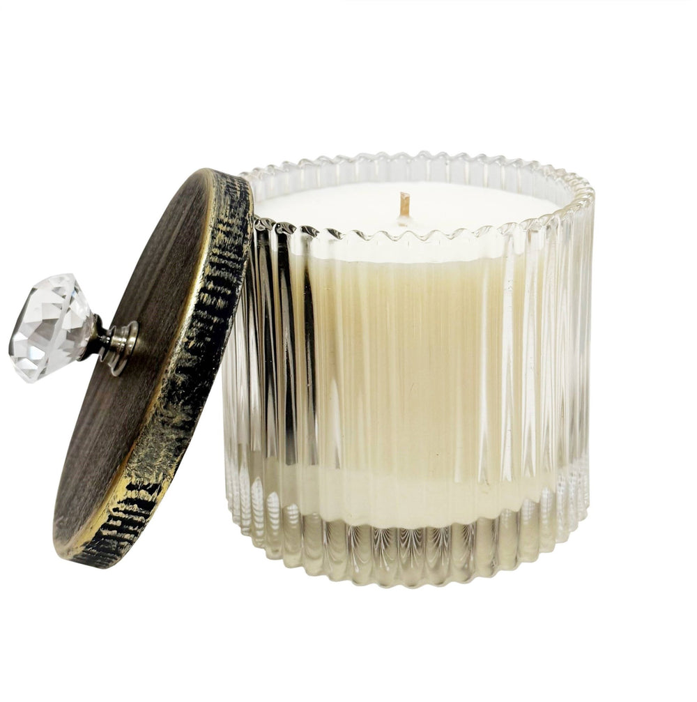 Palo Santo & Cedar Crystal Handle Lid Candle - Merry PigletsAndaluca