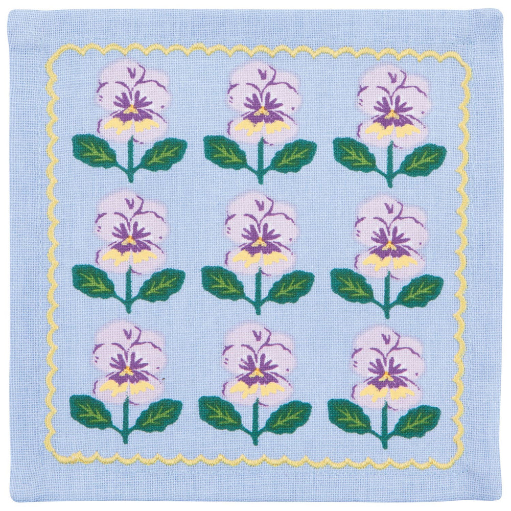 Pansy Cloth Cocktail Napkin Set - Merry PigletsDanica Jubilee