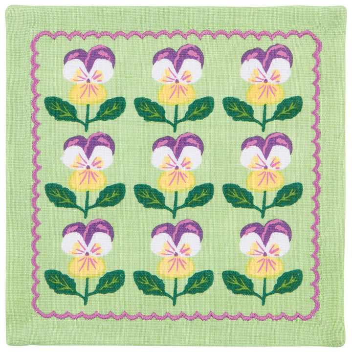 Pansy Cloth Cocktail Napkin Set - Merry PigletsDanica Jubilee