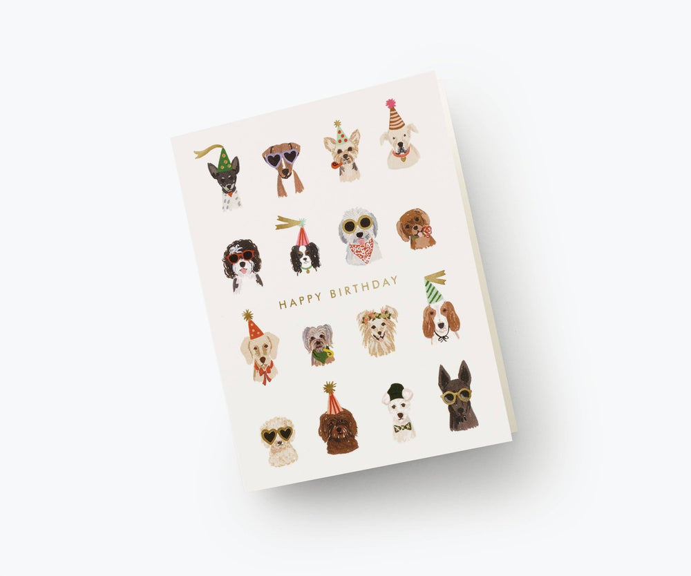 Party Pups Birthday Greeting Card - Merry PigletsRifle Paper Co.