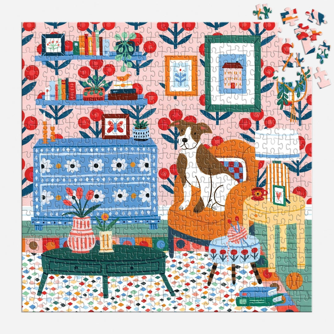 Pattern & Petal 500 Piece Puzzle - Merry PigletsGalison