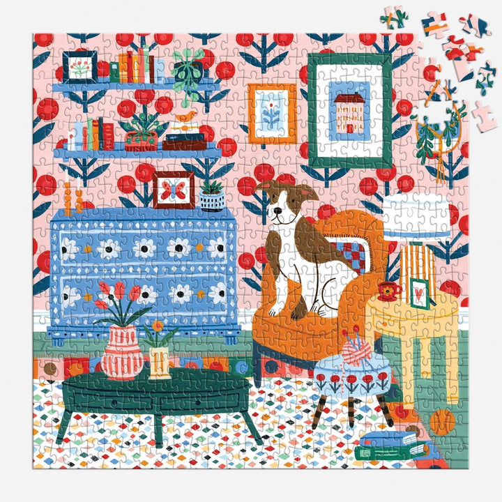 Pattern & Petal 500 Piece Puzzle - Merry PigletsGalison