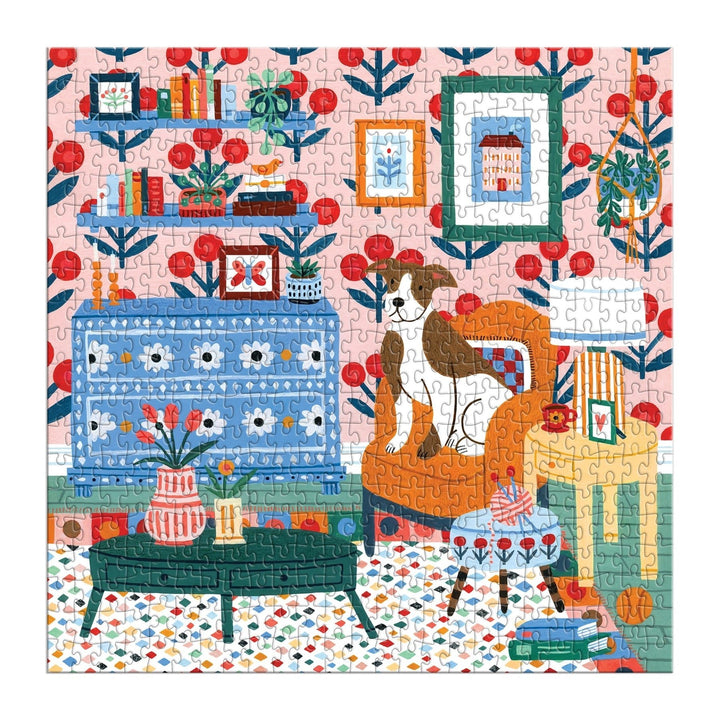 Pattern & Petal 500 Piece Puzzle - Merry PigletsGalison