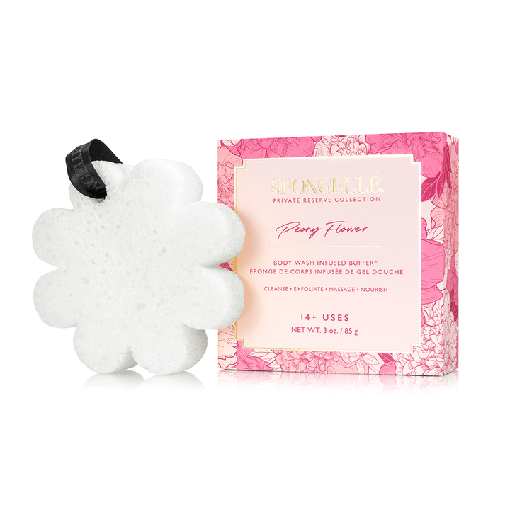 Peony Flower Boxed Sponge Buffer - Merry PigletsSpongellé