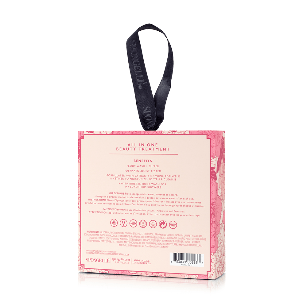 Peony Flower Boxed Sponge Buffer - Merry PigletsSpongellé