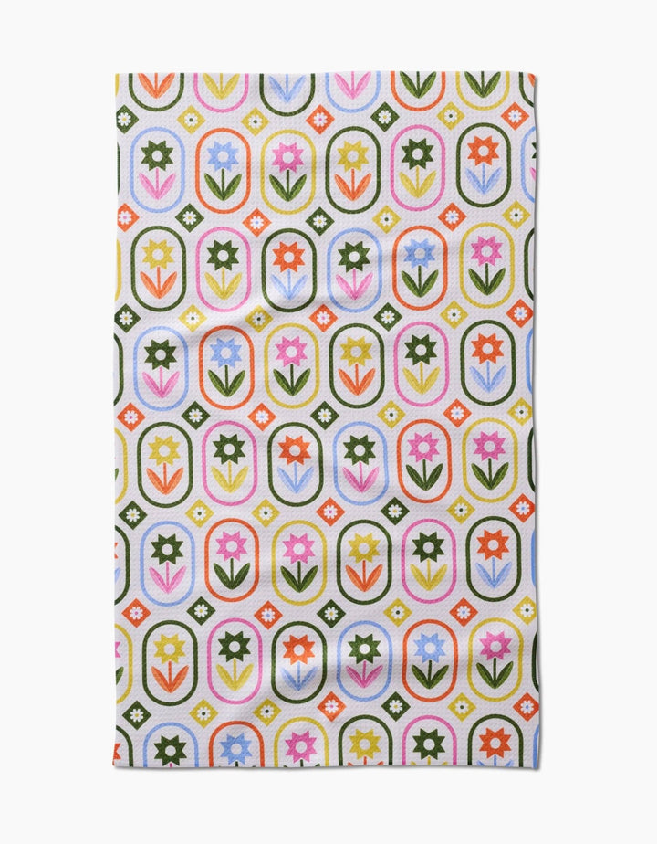 Petal Patchwork Tea Towel - Merry PigletsGeometry