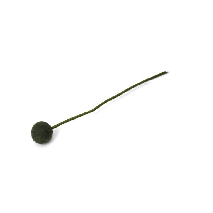 Pine Green Wool Pom Flower Large - Merry PigletsGry and Sif
