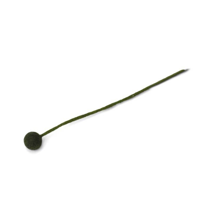 Pine Green Wool Pom Flower Small - Merry PigletsGry and Sif