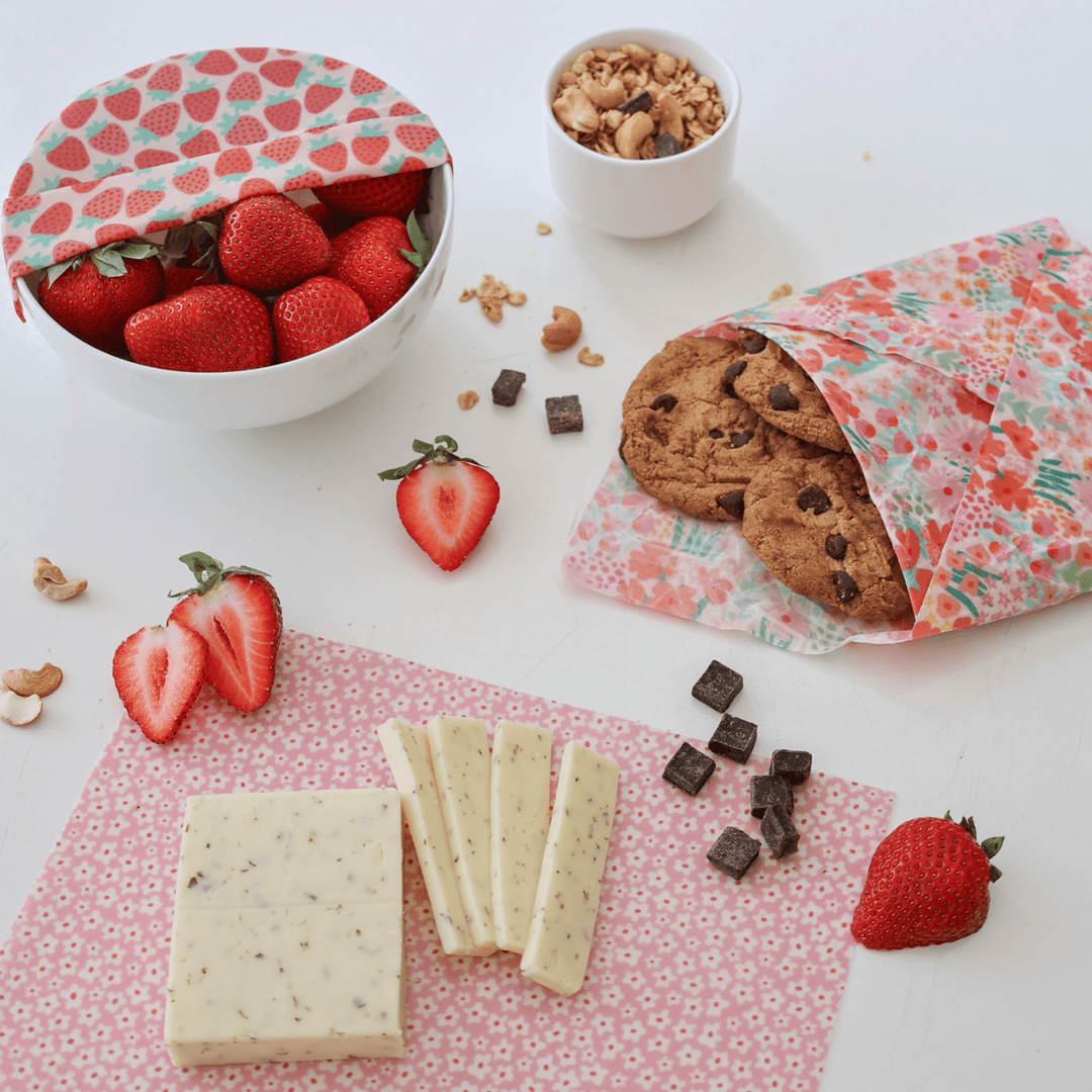 Pink Beeswax Wrap Variety Set - Merry PigletsNATURE BEE
