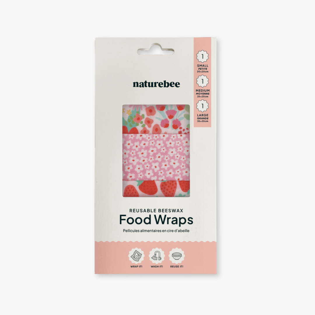 Pink Beeswax Wrap Variety Set - Merry PigletsNATURE BEE