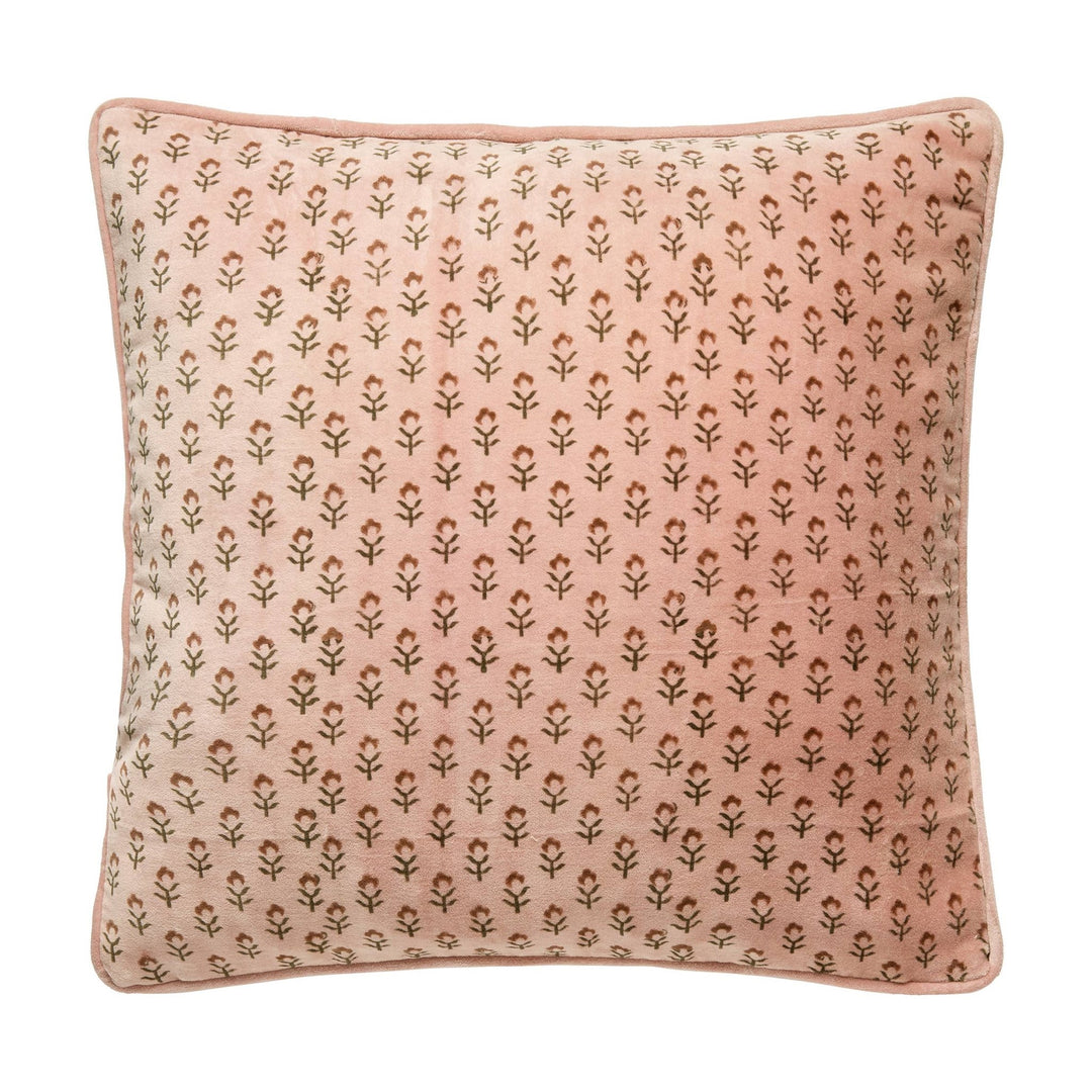 Pink Ditsy Floral Printed Pillow - Merry PigletsPeking Handicraft