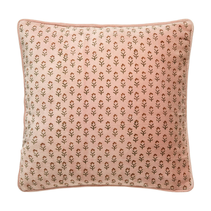 Pink Ditsy Floral Printed Pillow - Merry PigletsPeking Handicraft