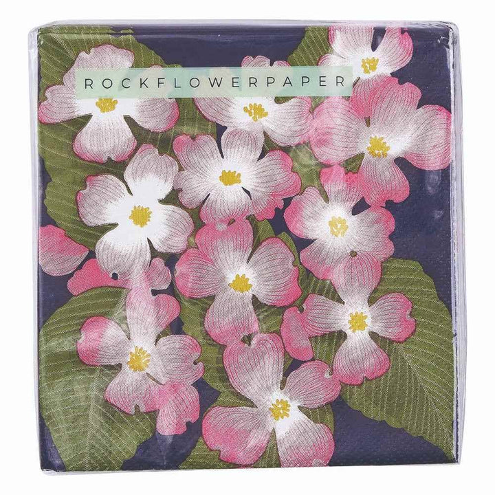 Pink Dogwood Paper Cocktail Napkins - Merry Pigletsrockflowerpaper