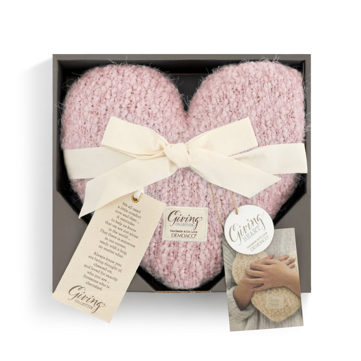 Pink Giving Heart Pillow - Merry PigletsDEMDACO