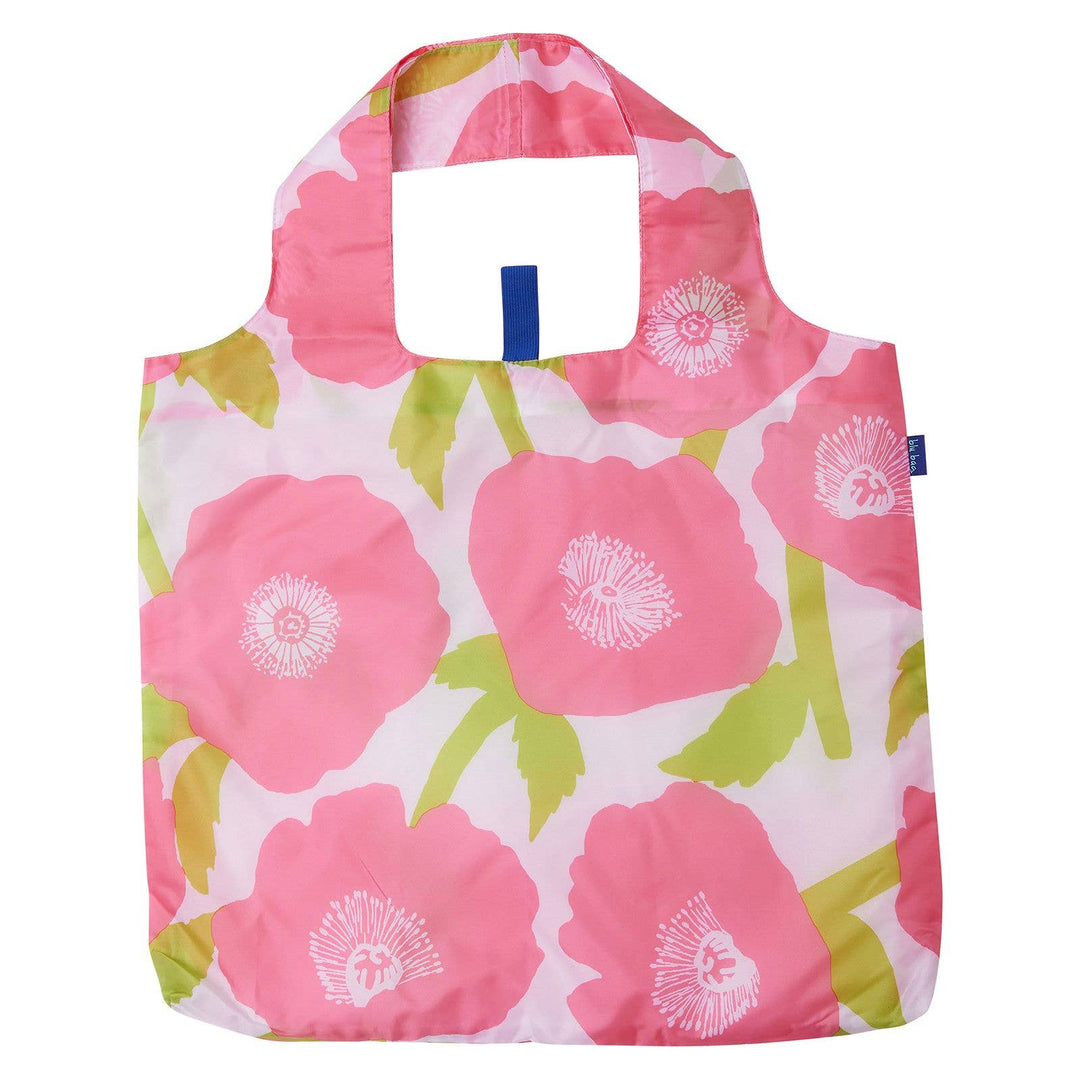 Pink Poppies Reusable Shopper Tote - Merry Pigletsrockflowerpaper
