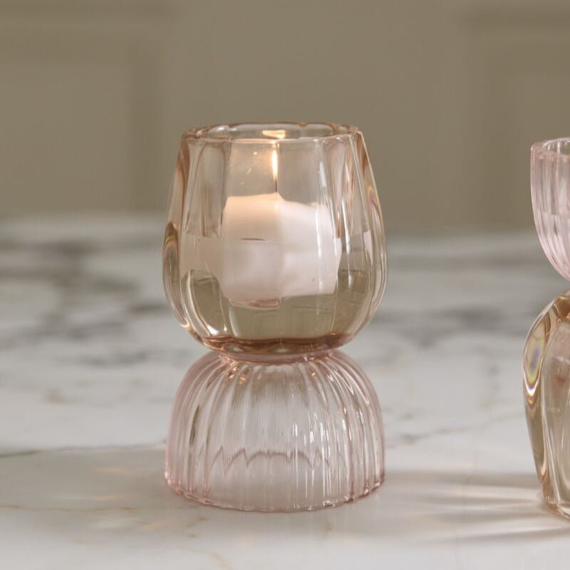 Pink Tealight Candle Holder - Merry PigletsAccent Decor
