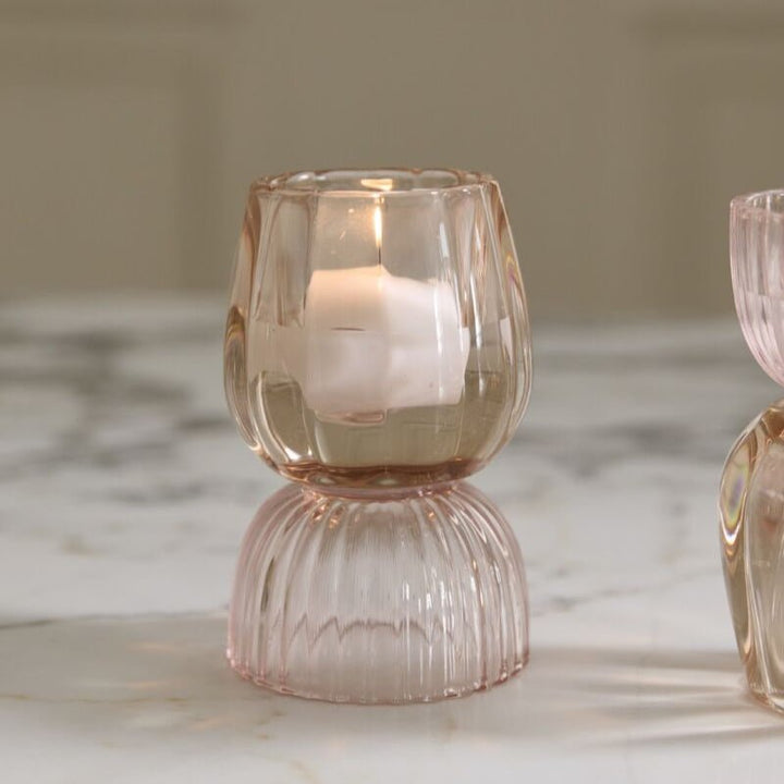 Pink Tealight Candle Holder - Merry PigletsAccent Decor