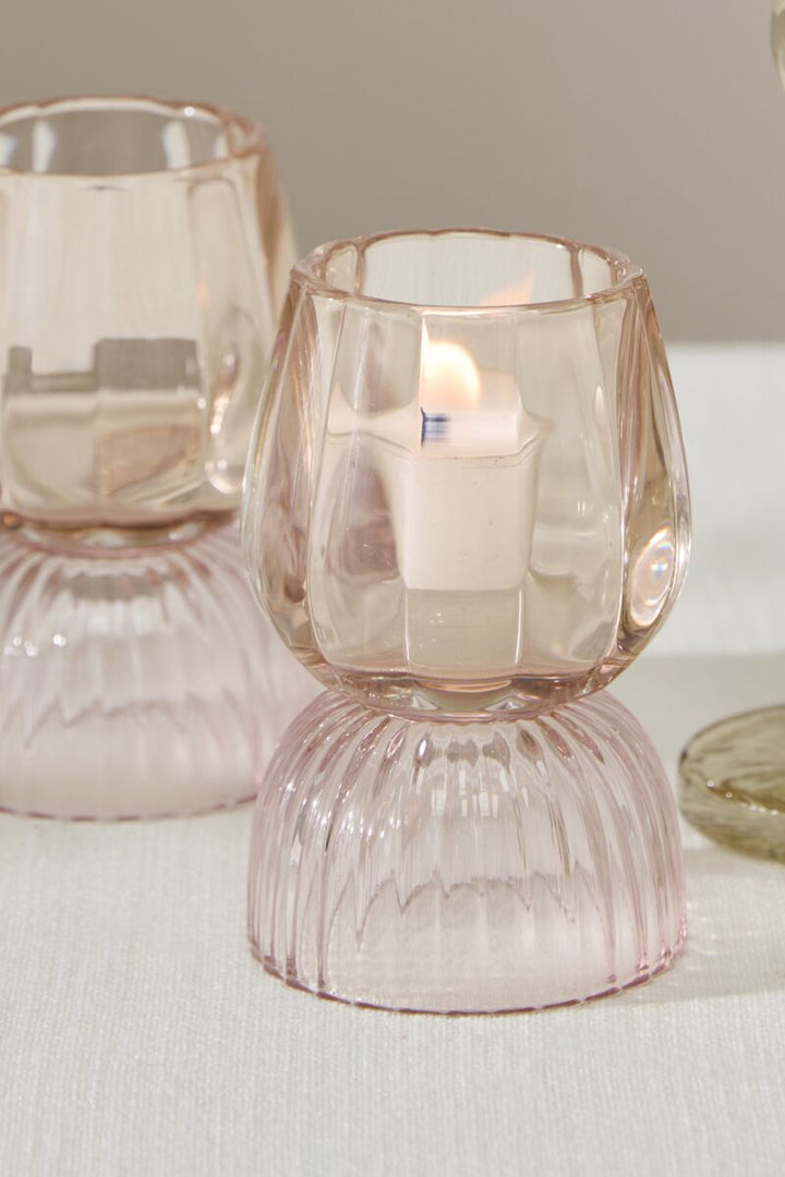 Pink Tealight Candle Holder - Merry PigletsAccent Decor