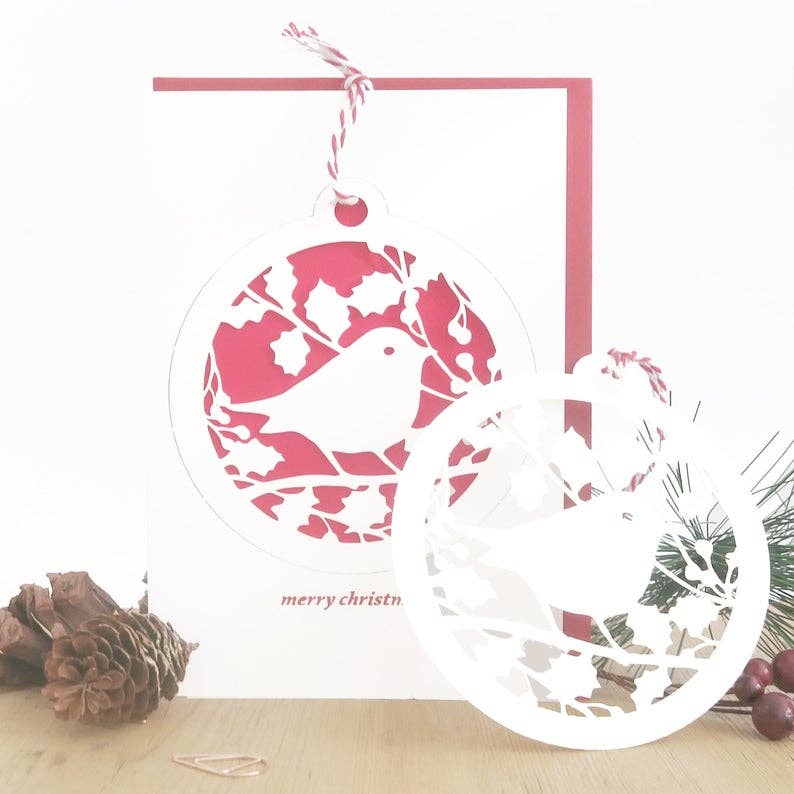 Pop Out Christmas Robin Greeting Card - Merry PigletsChow's Stories