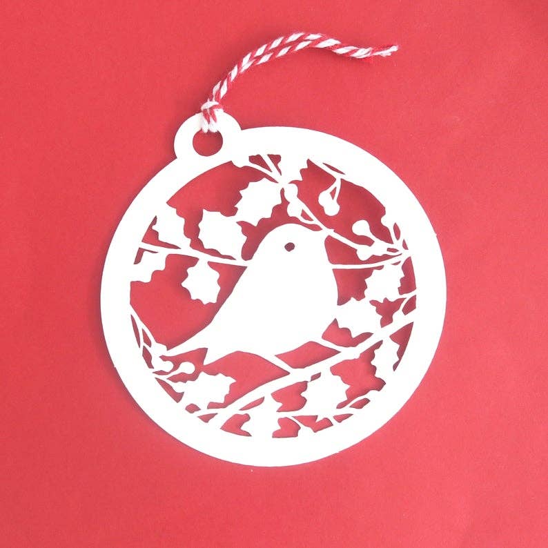 Pop Out Christmas Robin Greeting Card - Merry PigletsChow's Stories