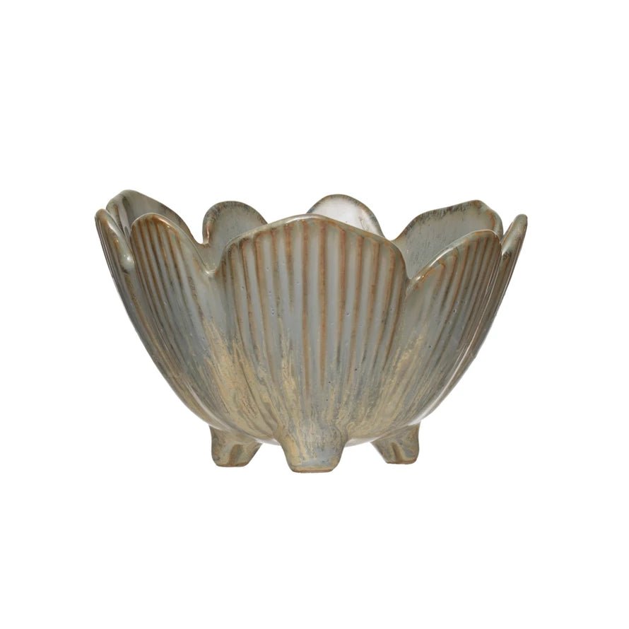 Porcelain Footed Flower Bowl - Merry PigletsCreative Co - Op