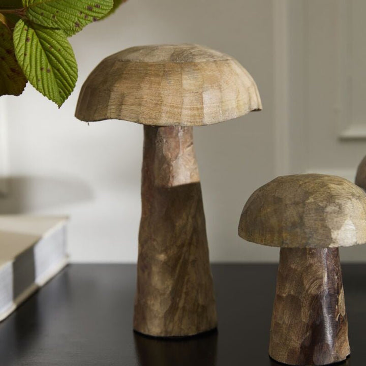 Porcini Wooden Mushroom Set - Merry PigletsAccent Decor