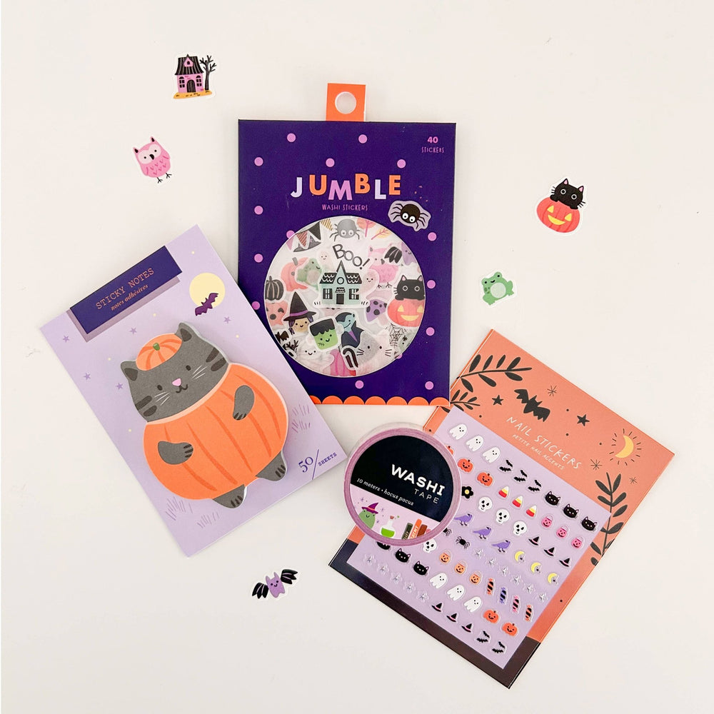 Pumpkin Cat Die Cut Sticky Notes - Merry PigletsGirl of All Work