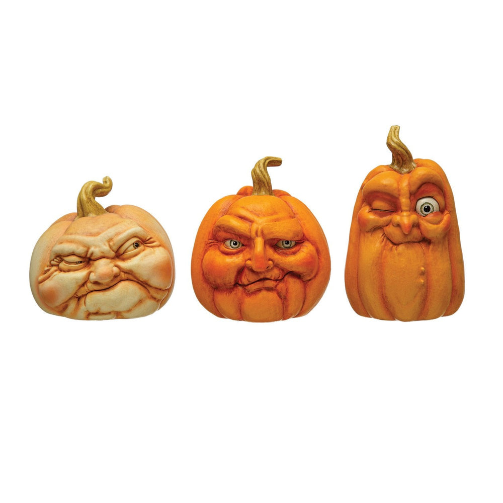 Pumpkin with Face - Merry PigletsCreative Co - Op