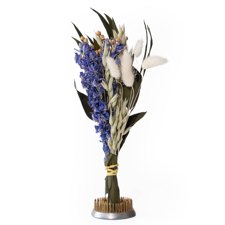 Purple Larkspur & Bunny Tail Mini Bouquet - Merry PigletsAndaluca