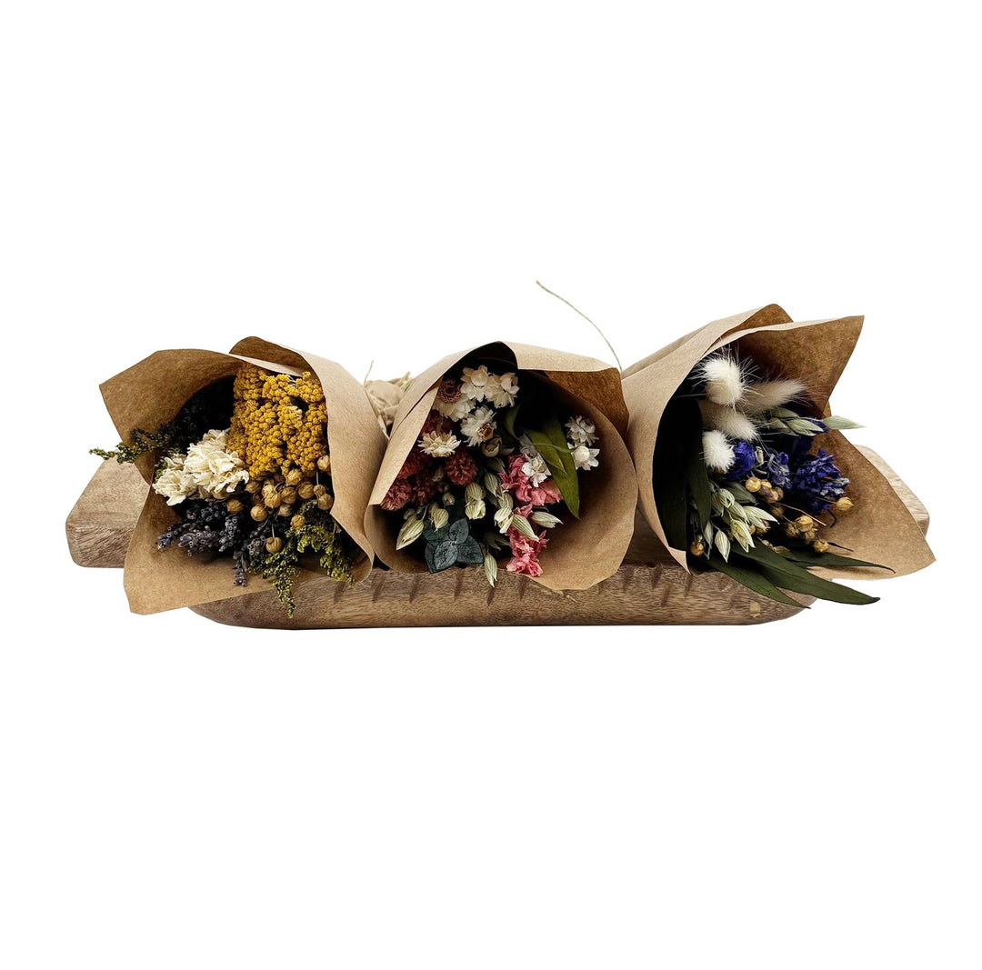 Purple Larkspur & Bunny Tail Mini Bouquet - Merry PigletsAndaluca