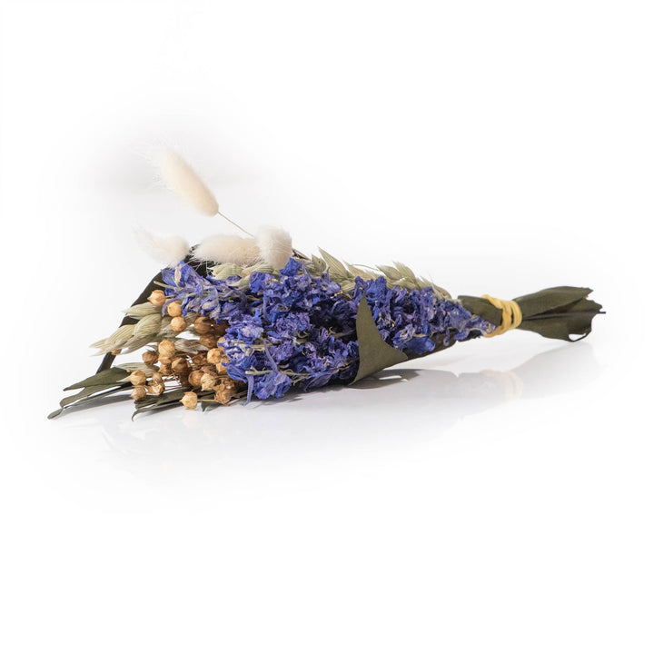 Purple Larkspur & Bunny Tail Mini Bouquet - Merry PigletsAndaluca