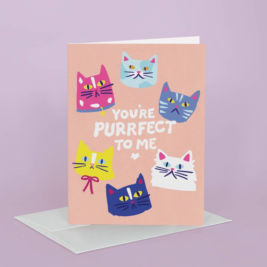 Purrfect To Me Greeting Card - Merry PigletsIdlewild Co.