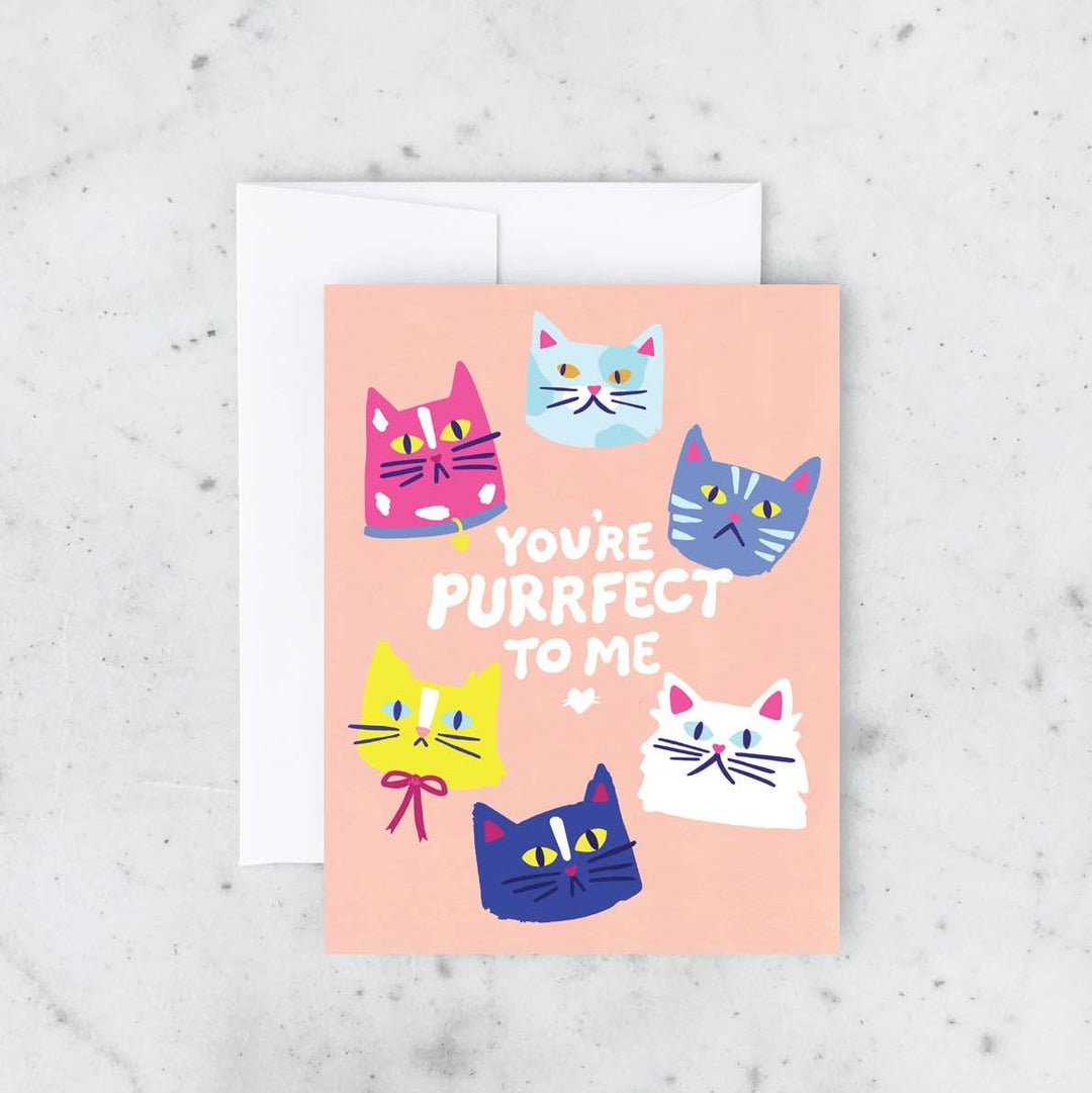 Purrfect To Me Greeting Card - Merry PigletsIdlewild Co.