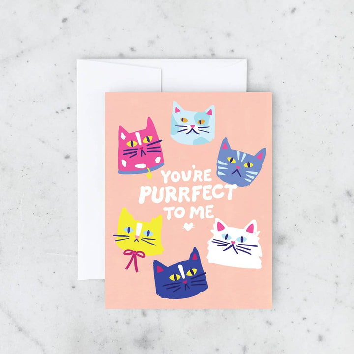 Purrfect To Me Greeting Card - Merry PigletsIdlewild Co.